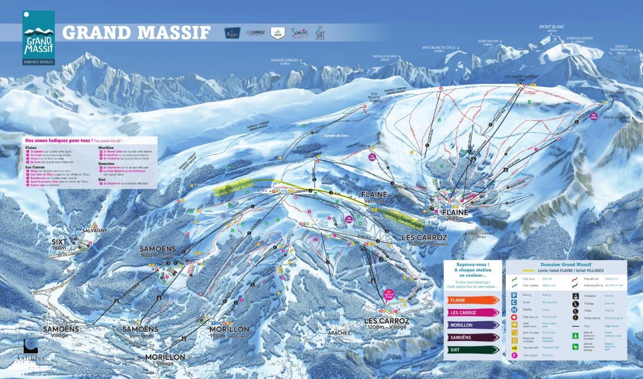 Vue Panoramique Sur Les Montagnes Plein Sud - T2 Skis Aux Pieds, Piscine & Spa Flaine Zewnętrze zdjęcie