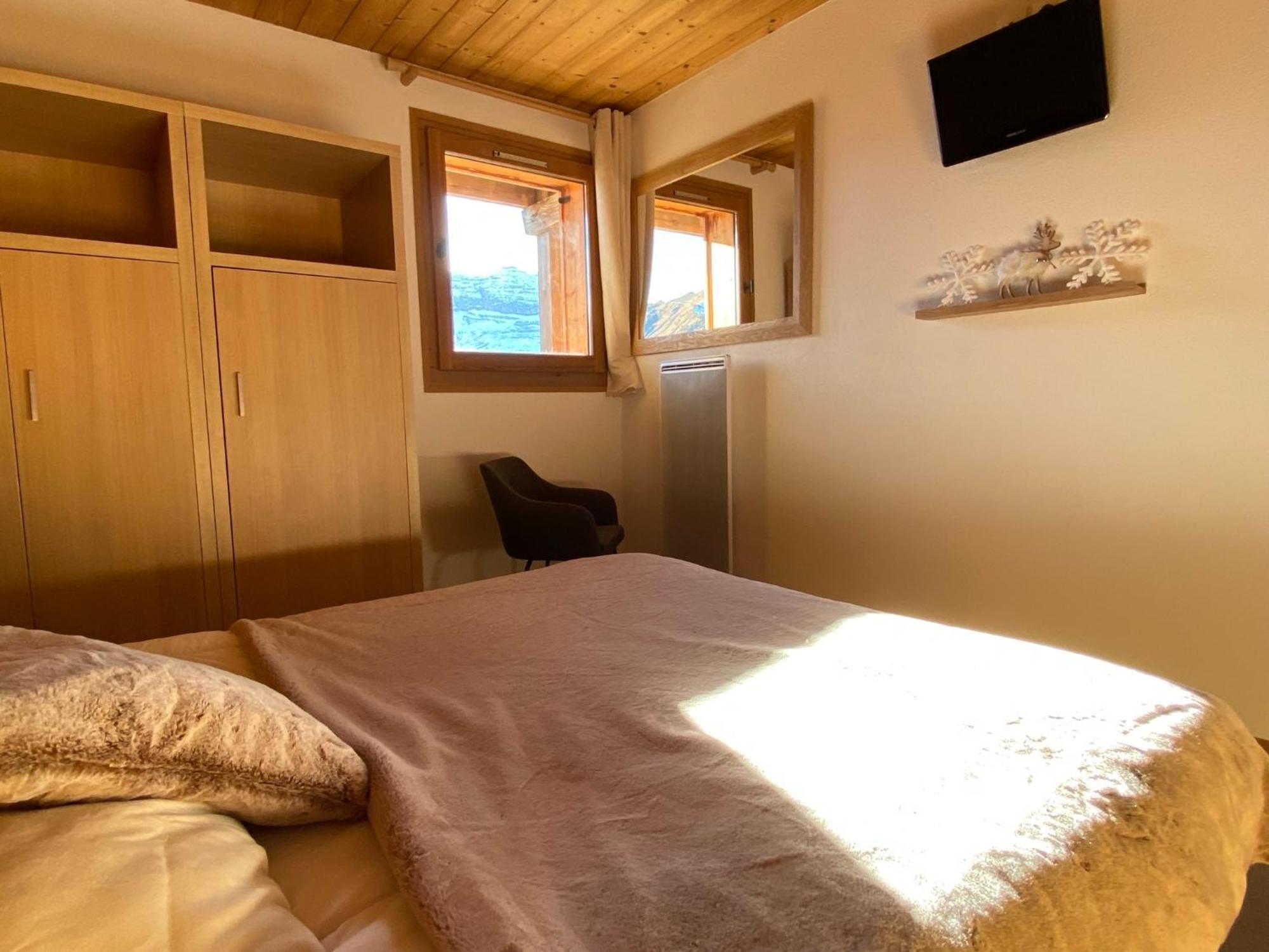 Vue Panoramique Sur Les Montagnes Plein Sud - T2 Skis Aux Pieds, Piscine & Spa Flaine Pokój zdjęcie